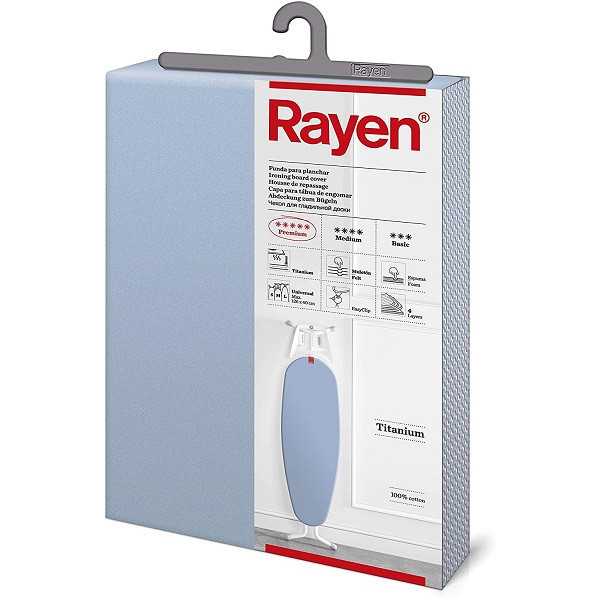 Rayen 2100 Colgador para Tabla de Planchar con 2 Ganchos Antideslizantes y Base de Silicona 53 x 30 cm 