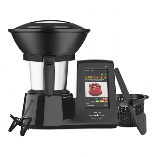 Robot de cocina - Taurus Mycook Touch Black Edition, WiFi, Táctil,
